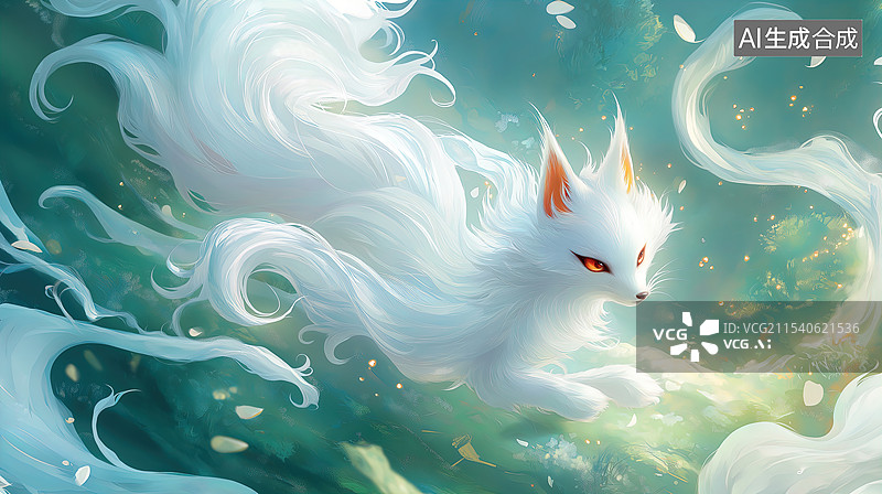 【AI数字艺术】九尾狐仙子图片素材
