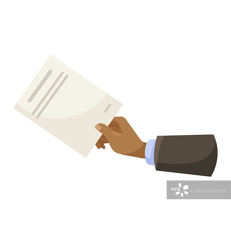 手握文件的白色背景图片素材