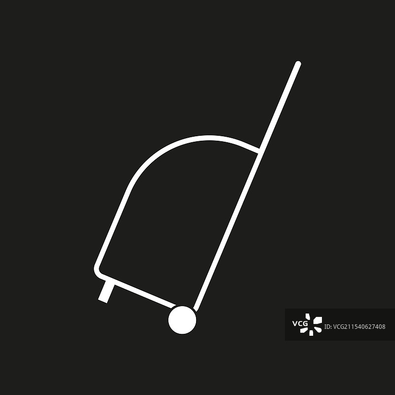 行李图标，简约白色设计，深色背景图片素材