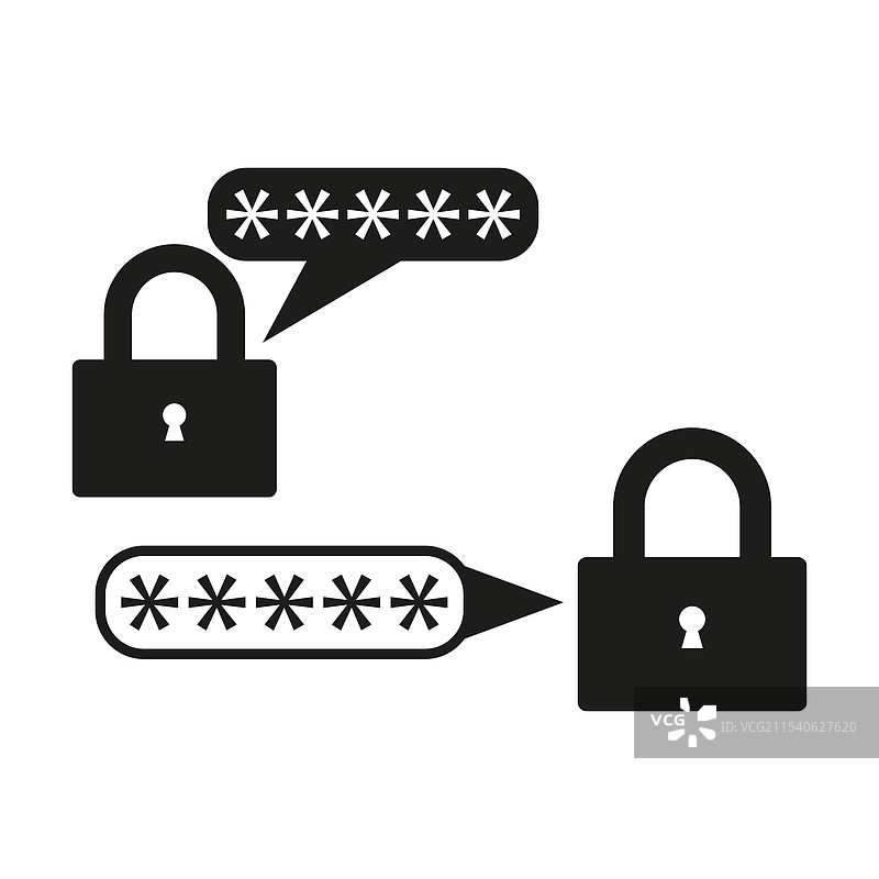 密码锁图标 网络安全符号 安全图片素材