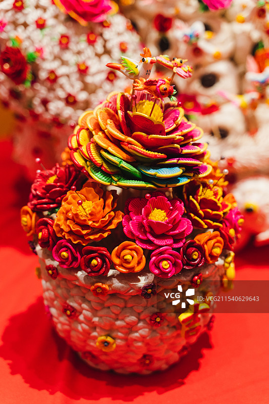 花饽饽、花馍、面塑，春节过年、民间艺术，山东非物质文化遗产图片素材