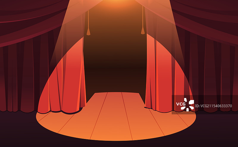 带红色帷幕和聚光灯的剧院舞台图片素材
