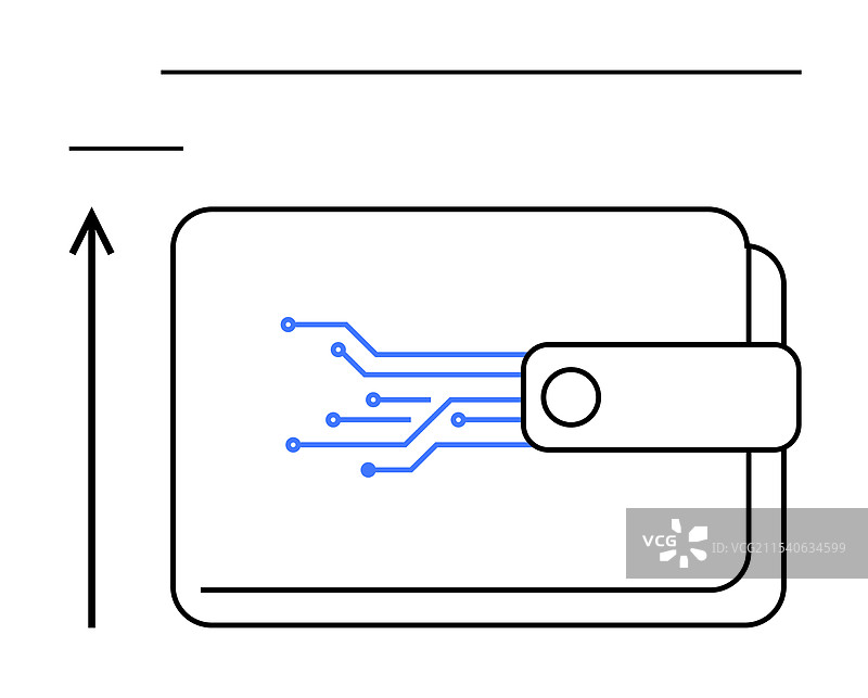 数字钱包概念连接传统支付方式图片素材
