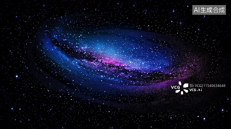 【AI数字艺术】梦幻星系环带星空场景图片素材