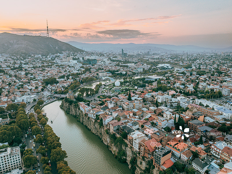 格鲁吉亚首都第比利斯城市风光图片素材