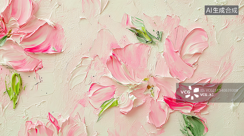 【AI数字艺术】浅粉色花卉背景图片素材