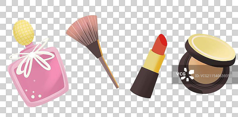 化妆品组合元素插画图片素材