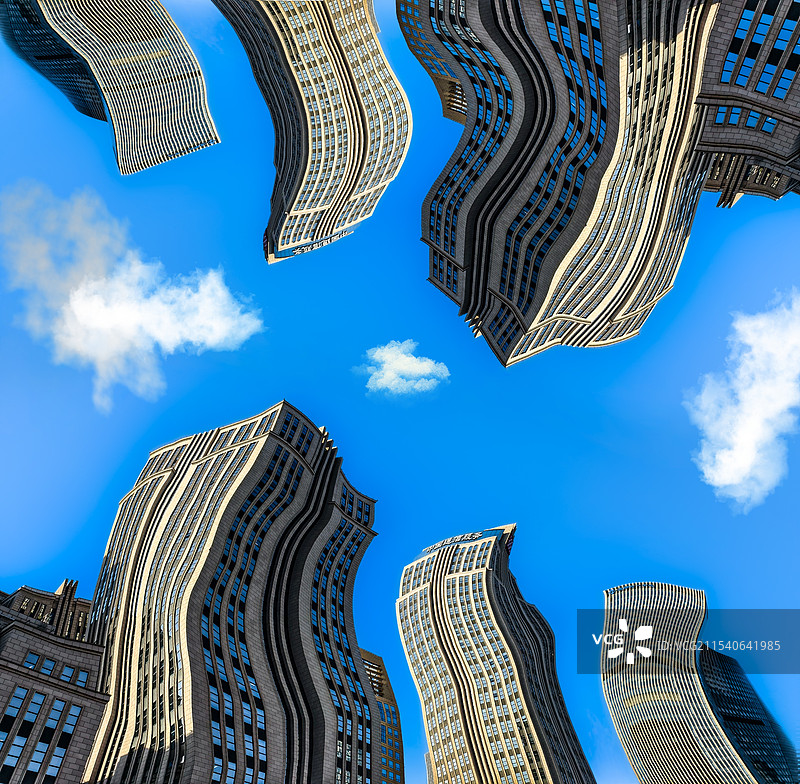 扭曲的高楼图片素材
