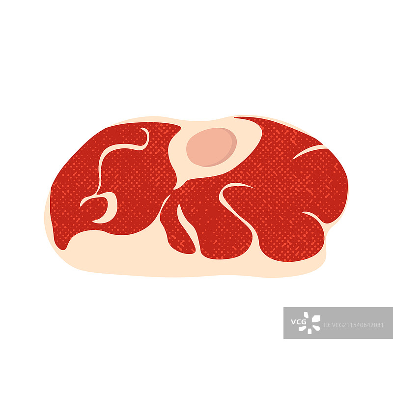 卡通牛排，带骨肉排，烤制而成图片素材