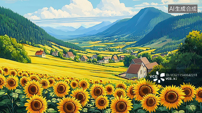 【AI数字艺术】秋天美丽插画图片素材