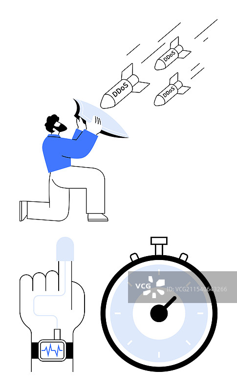 及时的网络防御以抵御DDoS攻击图片素材