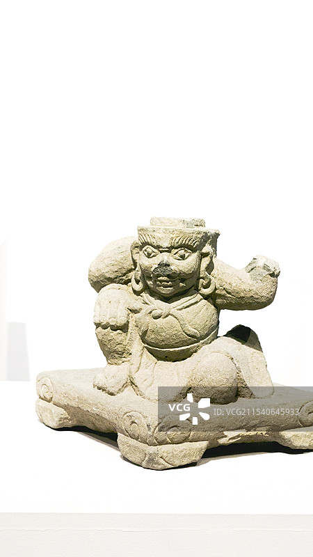 力士柱础 五代 都江堰博物馆图片素材