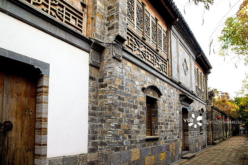 徽派建筑的秋天图片素材