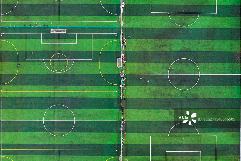 足球场航拍视角图片素材