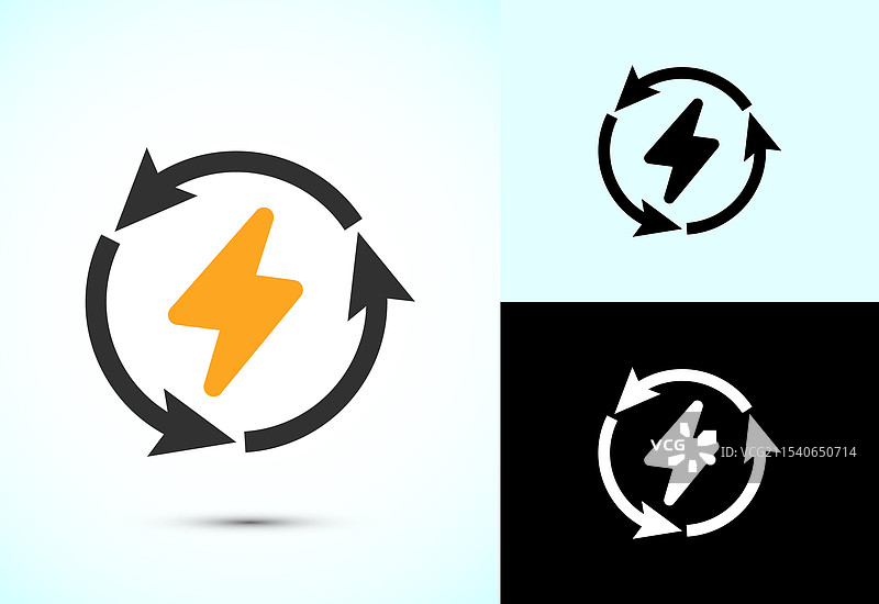 可再生能源图标设计 可再生电力图片素材