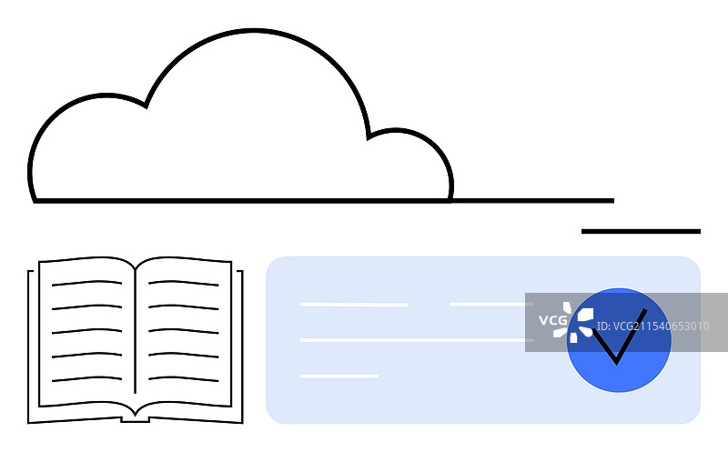 蓝色的在线教育云存储图片素材