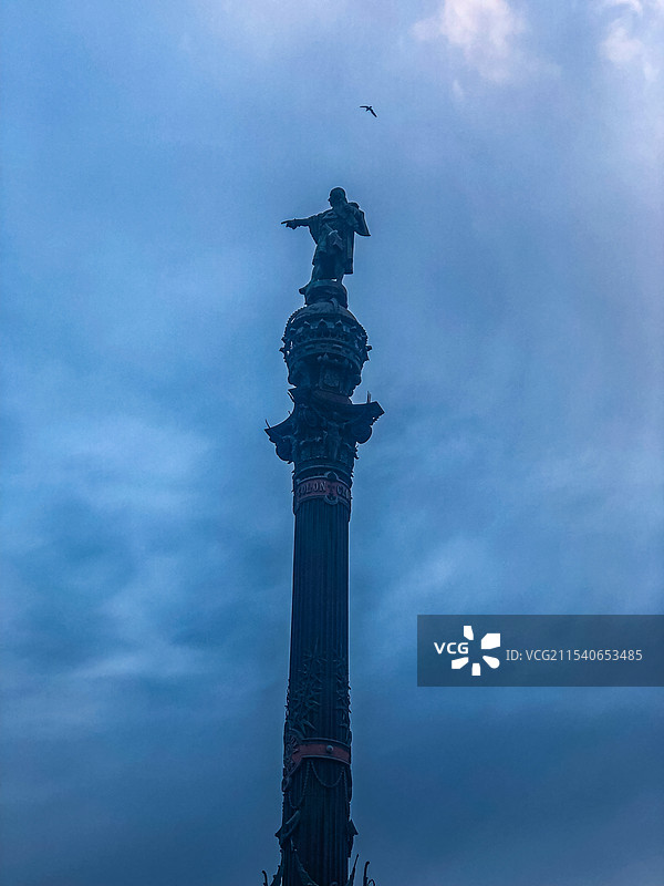 西班牙 巴塞罗那 哥伦布纪念塔图片素材