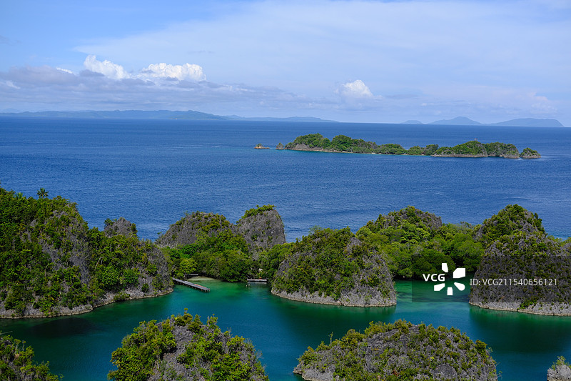 海湾对天的高角度视图图片素材