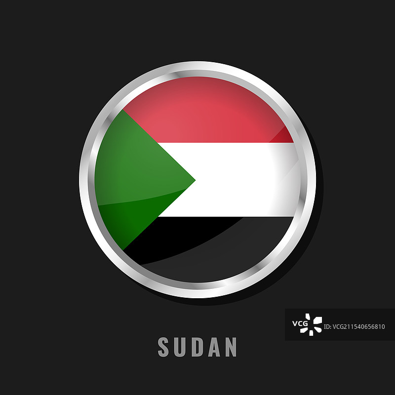 苏丹圆形框架国旗图片素材
