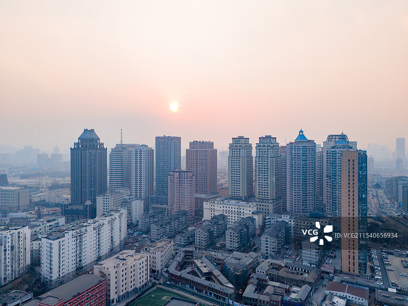 航拍现代城市风光图片素材