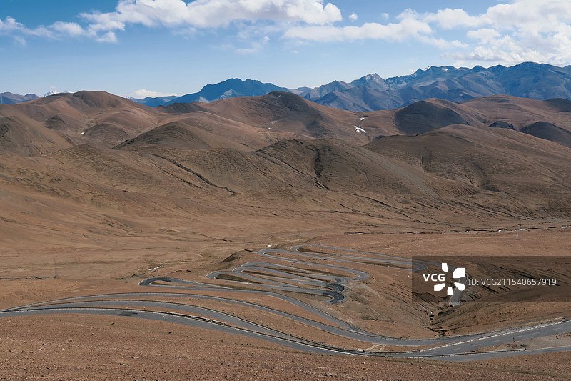 珠穆朗玛峰的一百零八拐图片素材