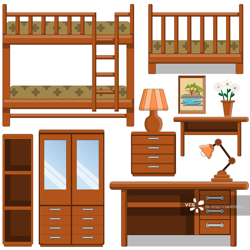 儿童房间的家具图片素材