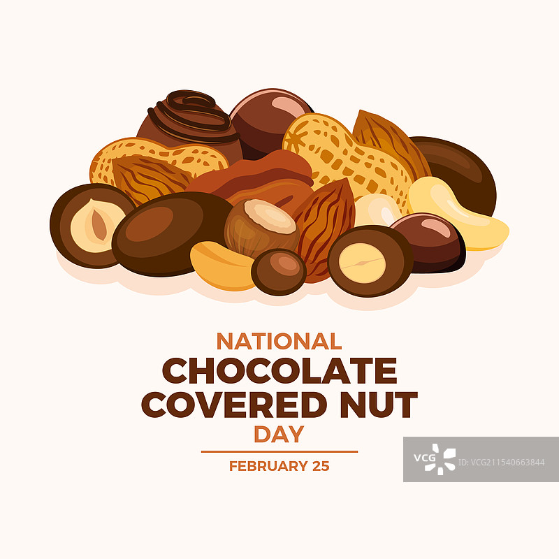 全国巧克力裹坚果日海报图片素材