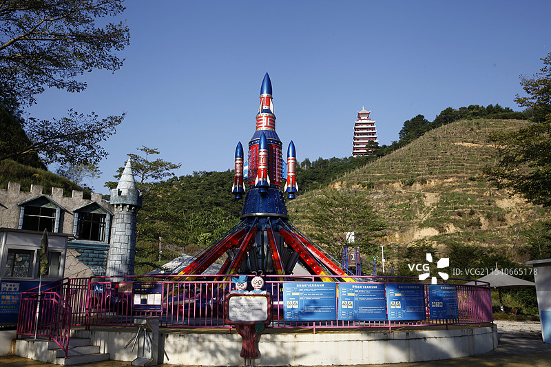 广西高峰林场高峰森林公园自控飞机图片素材