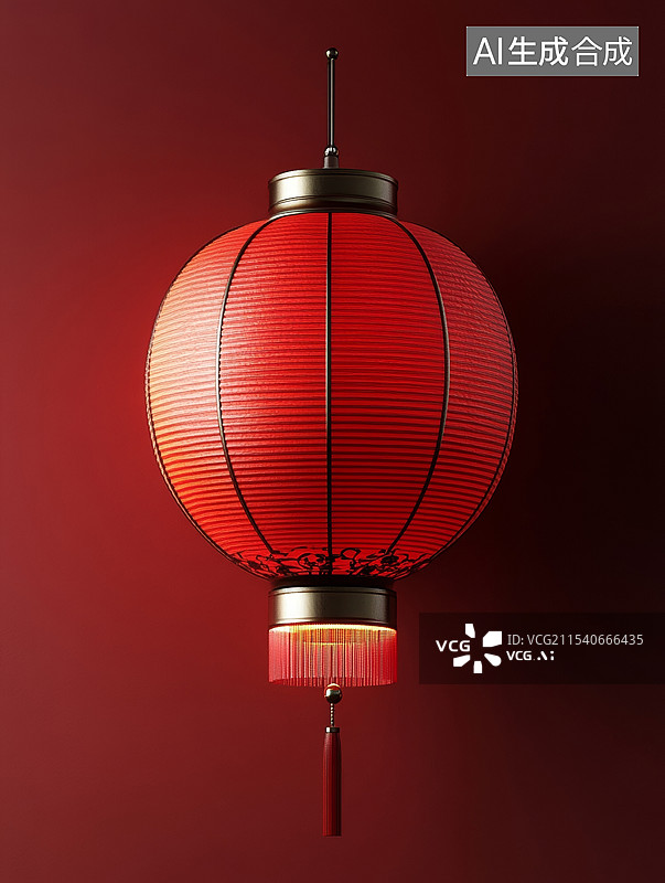 【AI数字艺术】中式节日红色灯笼素材图片素材