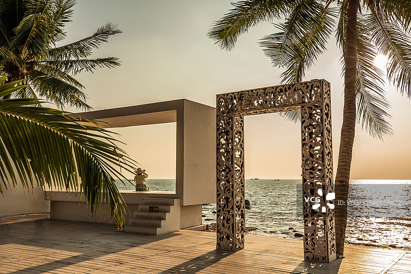 大小洞天观海图图片素材