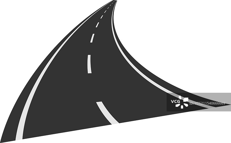 铺砌的道路蜿蜒向远方，伴随着白色的景色。图片素材