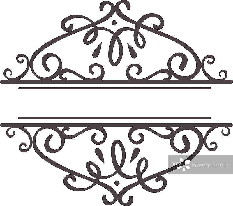 优雅的花纹和旋涡形成了一种装饰效果图片素材