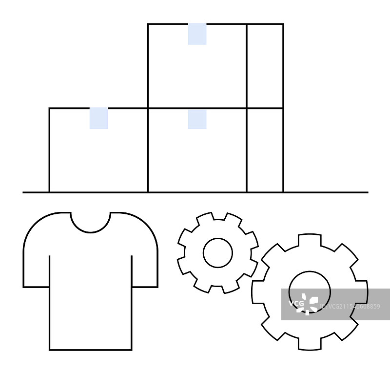 高效的服装生产与物流图片素材