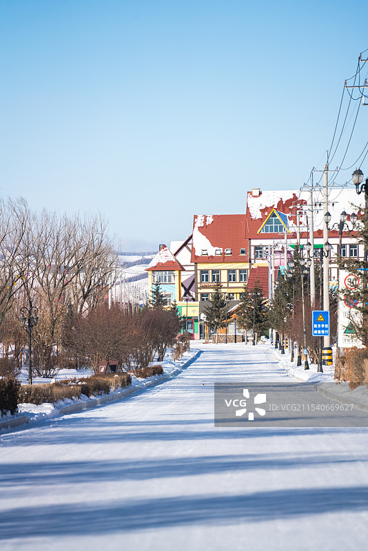 冬天兴安盟阿尔山市区图片素材