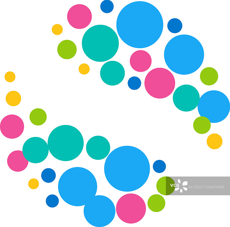 抽象的彩色圆圈漩涡图片素材