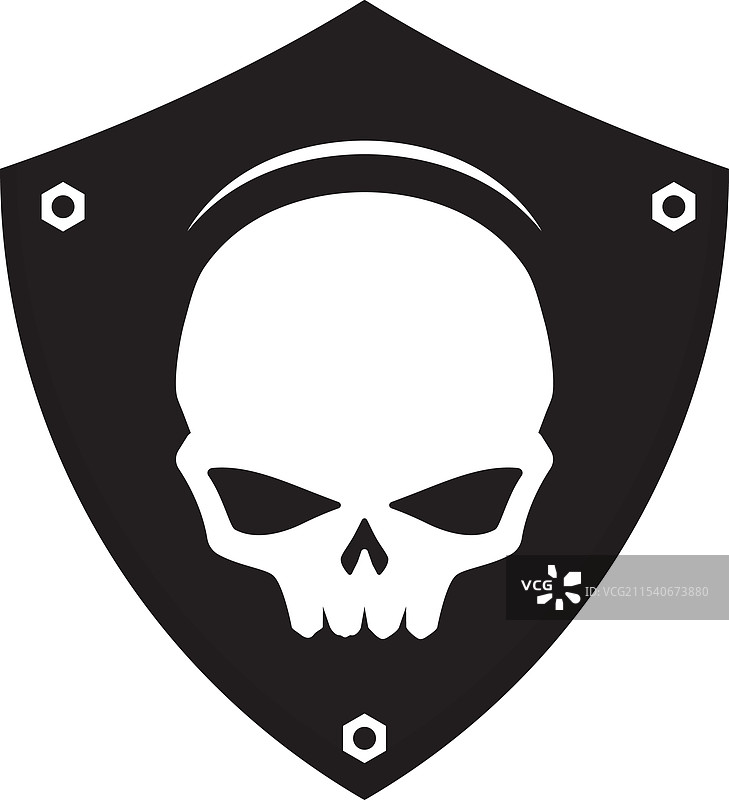 骷髅盾牌图标图片素材