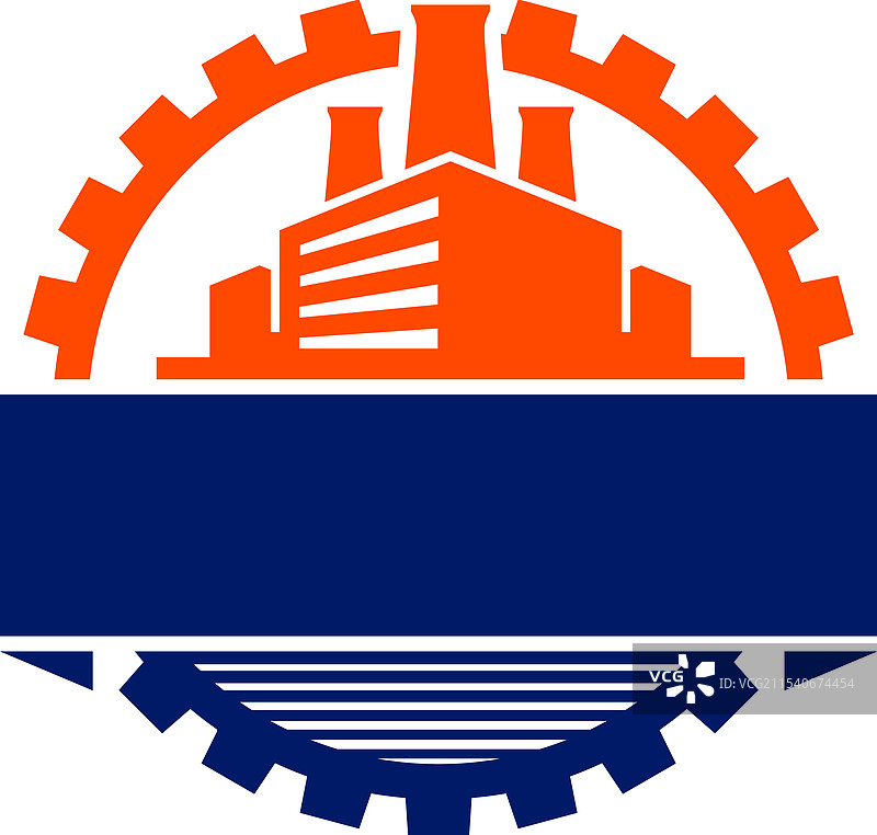 工厂齿轮徽章设计图片素材