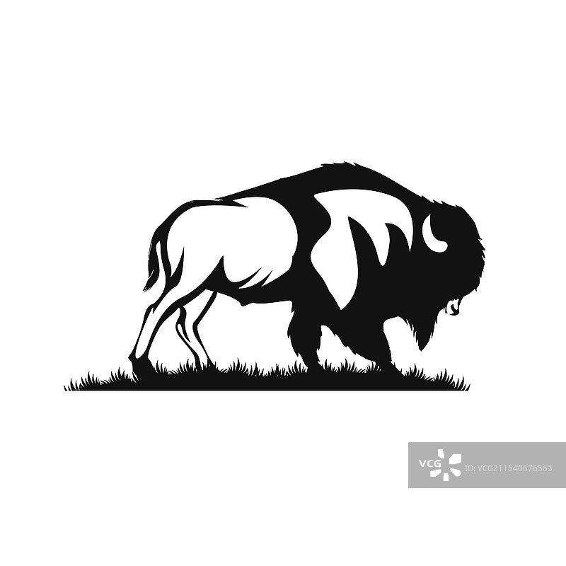 野牛剪影图片素材