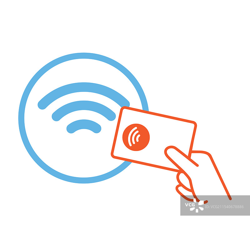 非接触式NFC无线支付信用卡NFC图片素材