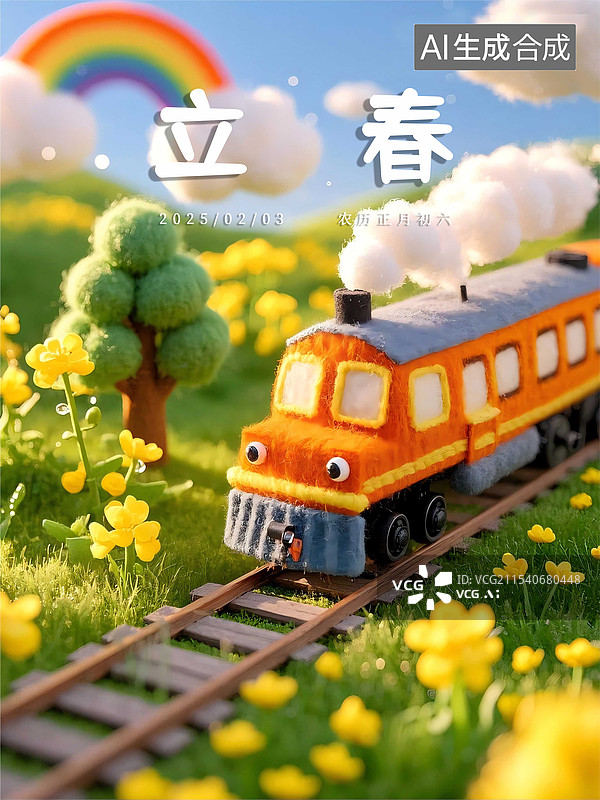 【AI数字艺术】立春海报模板图片素材