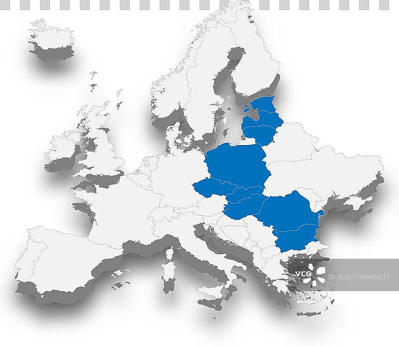 布加勒斯特九号在欧洲的三维地图位置图片素材