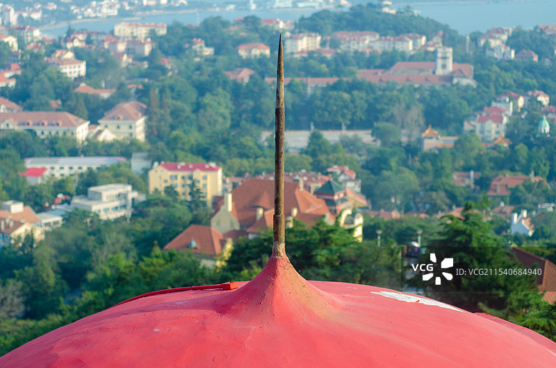 中国山东青岛市信号山上风景图片素材