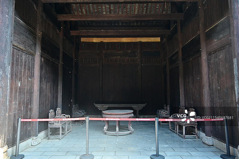 湖北省明清古建筑博物馆实木家具图片素材