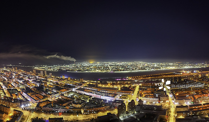 黑河夜景图片素材
