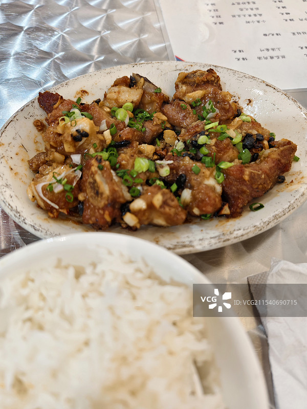 干蒸排骨特写图片素材