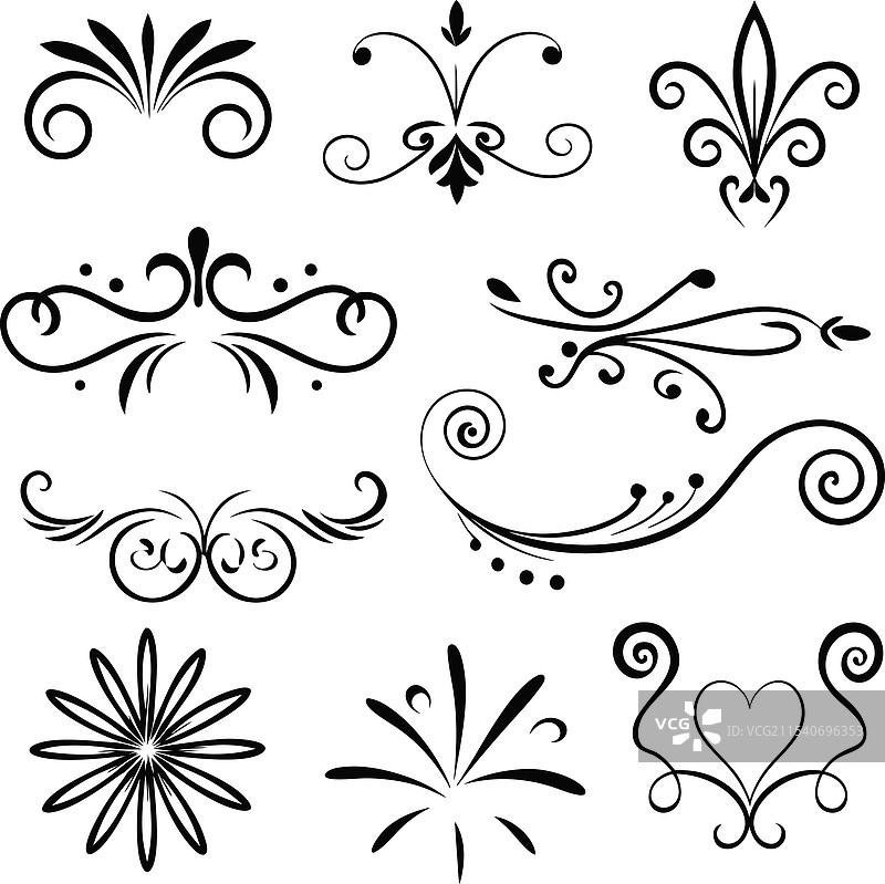 手绘装饰花纹图片素材