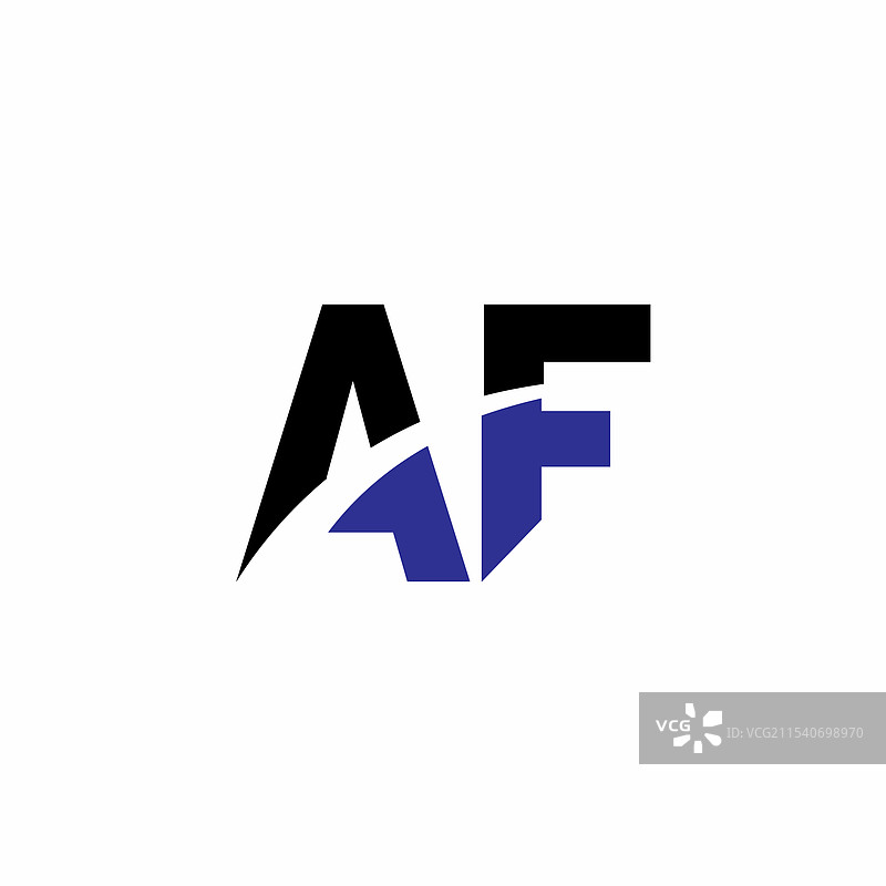 现代风格的黑蓝色字母标志图片素材