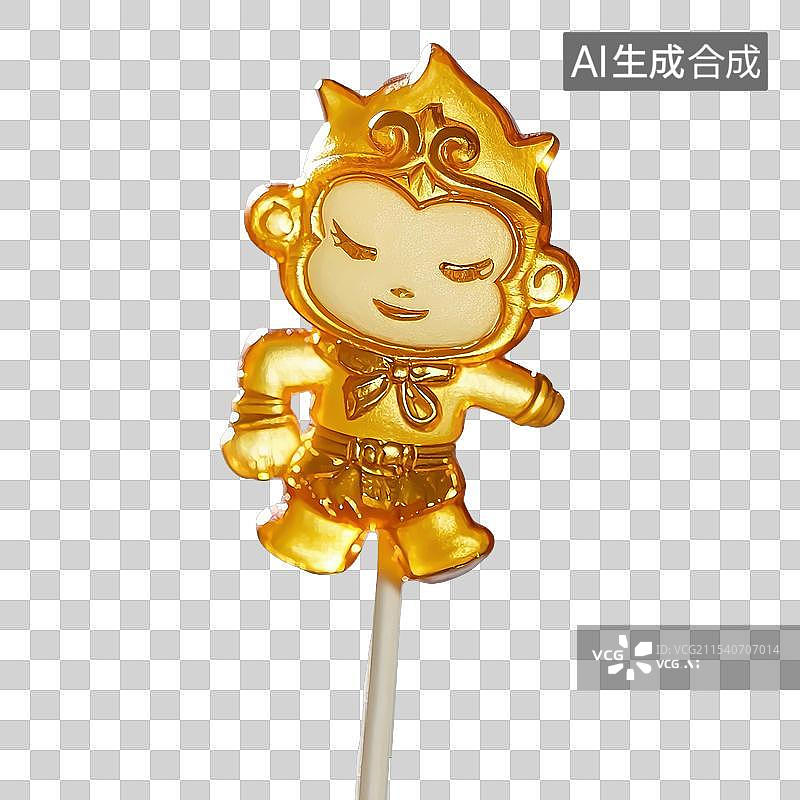 【AI数字艺术】非遗糖画风格孙悟空元素图片素材