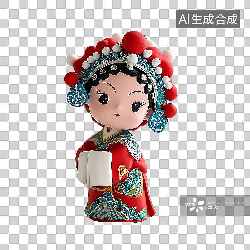 【AI数字艺术】非遗面塑风格戏剧人物元素图片素材