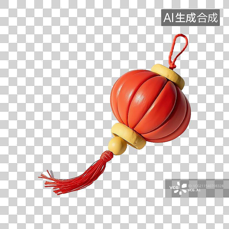 【AI数字艺术】非遗面塑风格红灯笼元素图片素材